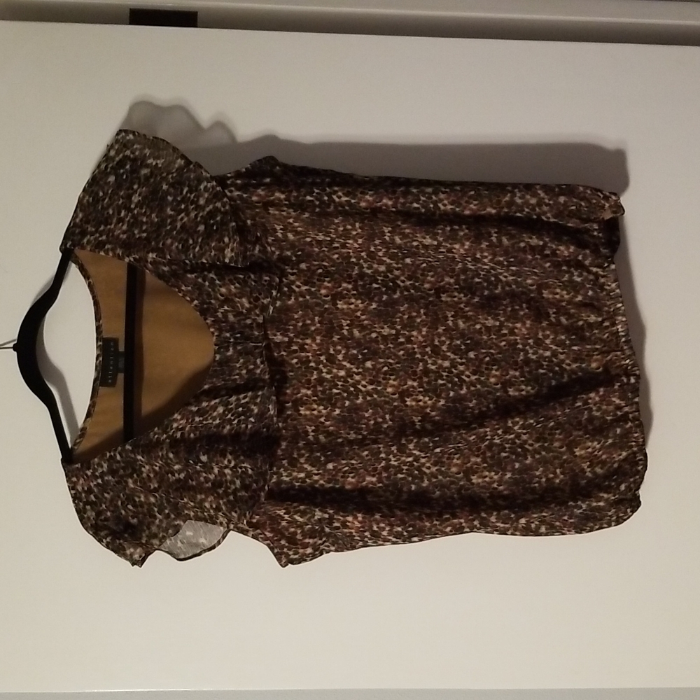 Ruffle neck top womens XL